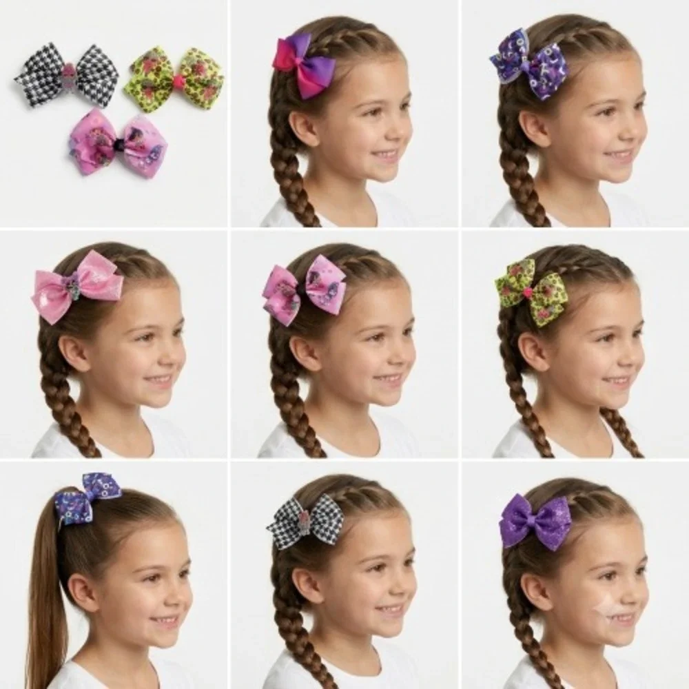GIRLS HAIR BOWS Set 7 Day LOL SURPRISE Dolls Diva Beats Hair Accessories Clips